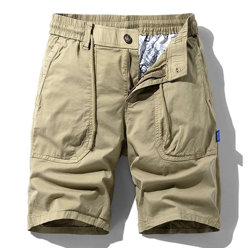 Summer New Cotton Cargo Men Solid Casual Tactical Jogger Pants Men's Outwear Breathable Bermuda Shorts Male
