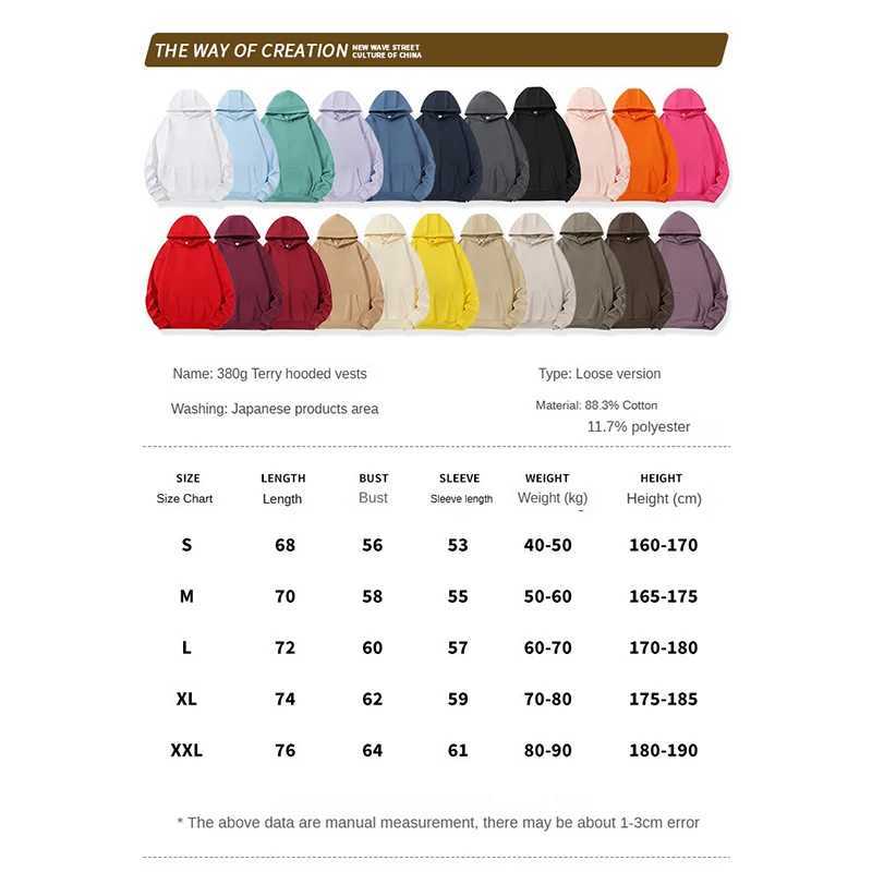 POD customization DIY Hooded Pure Cotton Sweatshirt Retro Loose Hoodie Mens And Womens Sportswear Personalized Custom GiftT251112