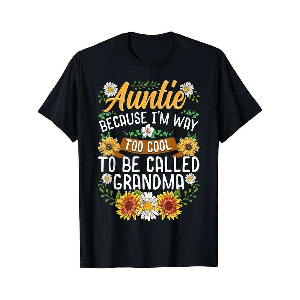 Designer T shirt Auntie Baby Announcement Somebodys Feral Aunt Groovy - 220g T shits