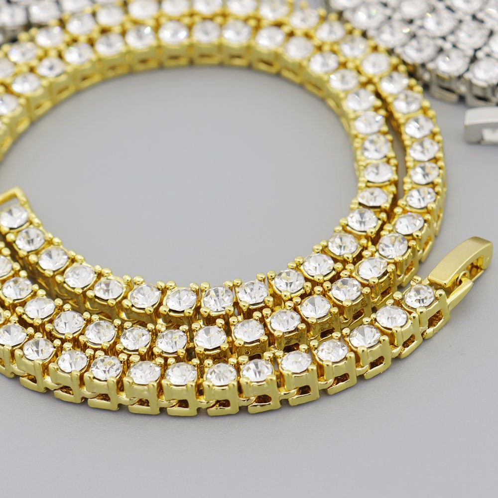 Sierra Pass Tester Moissanite Chain Necklace - Trendy Unisex Tennis Pendant