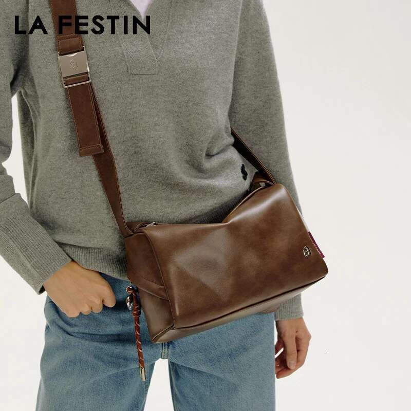 LA FESTIN Original Brand 2025 New Women Fashion Shoulder Crossbody High-Capacity Leather Tote Bags Bag