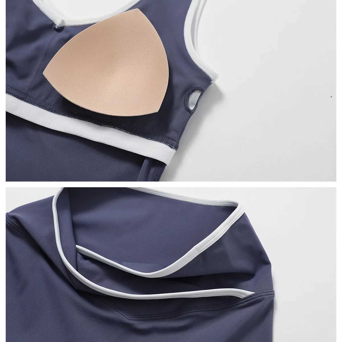 High quality Yoga Set 2 Piece Women Shorts vest Suits Workout Bra Cropped Sports High Waist Gym flares Legging Fitness Wear 8843 J251112