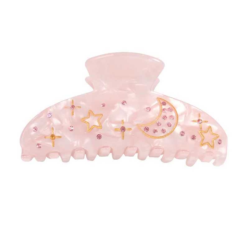 1 piece of dreamy pentagonal velvet with large diamond border hair clip with fine sparkling star acrylic bed clip womens jewelry clip Y2504012
