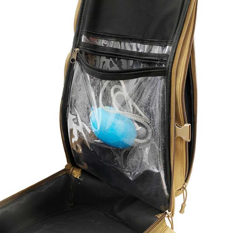 Fishing Bag Backpack Dry and Wet Separation Fishing Rod Bags Large Capacity Double Layers Fishing Lure Gear Storage Handbag 214G Z250411