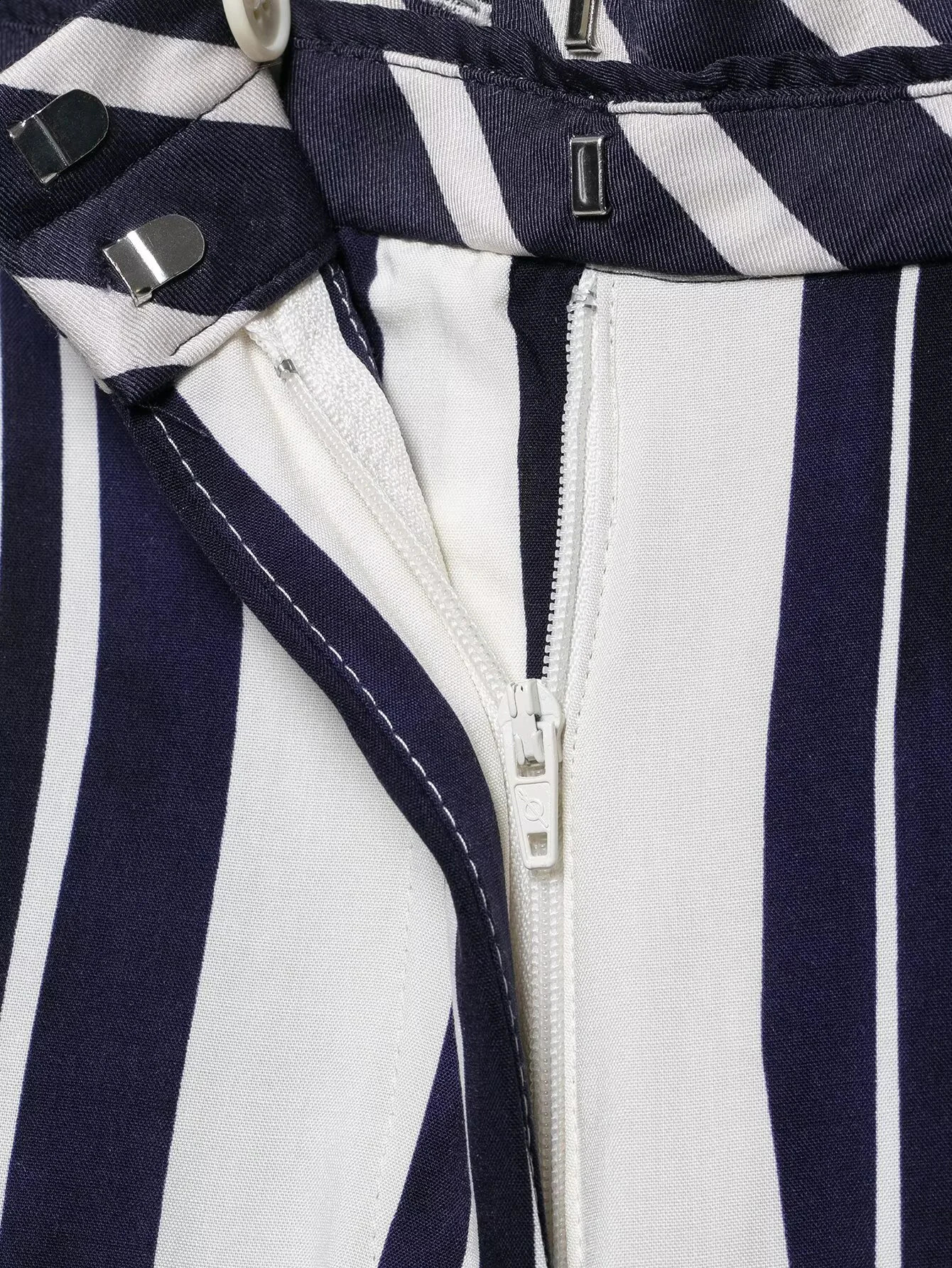 Summer Womens Clothing Series Temperature Striped Collar Mid Waist Loose Pants Set 250411Z