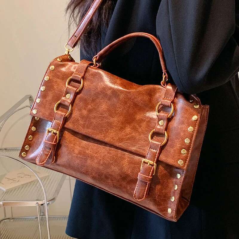 Artificial Leather High Capacity Designer Lady Crossbody Messenger Purse Briefcase Handbags Shoulder Bag