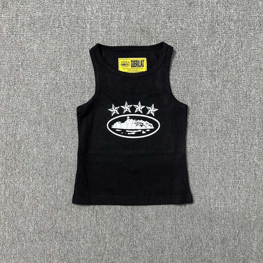 breathable Devils Island womens four-star vest street hip-hop casual T-shirt T250408