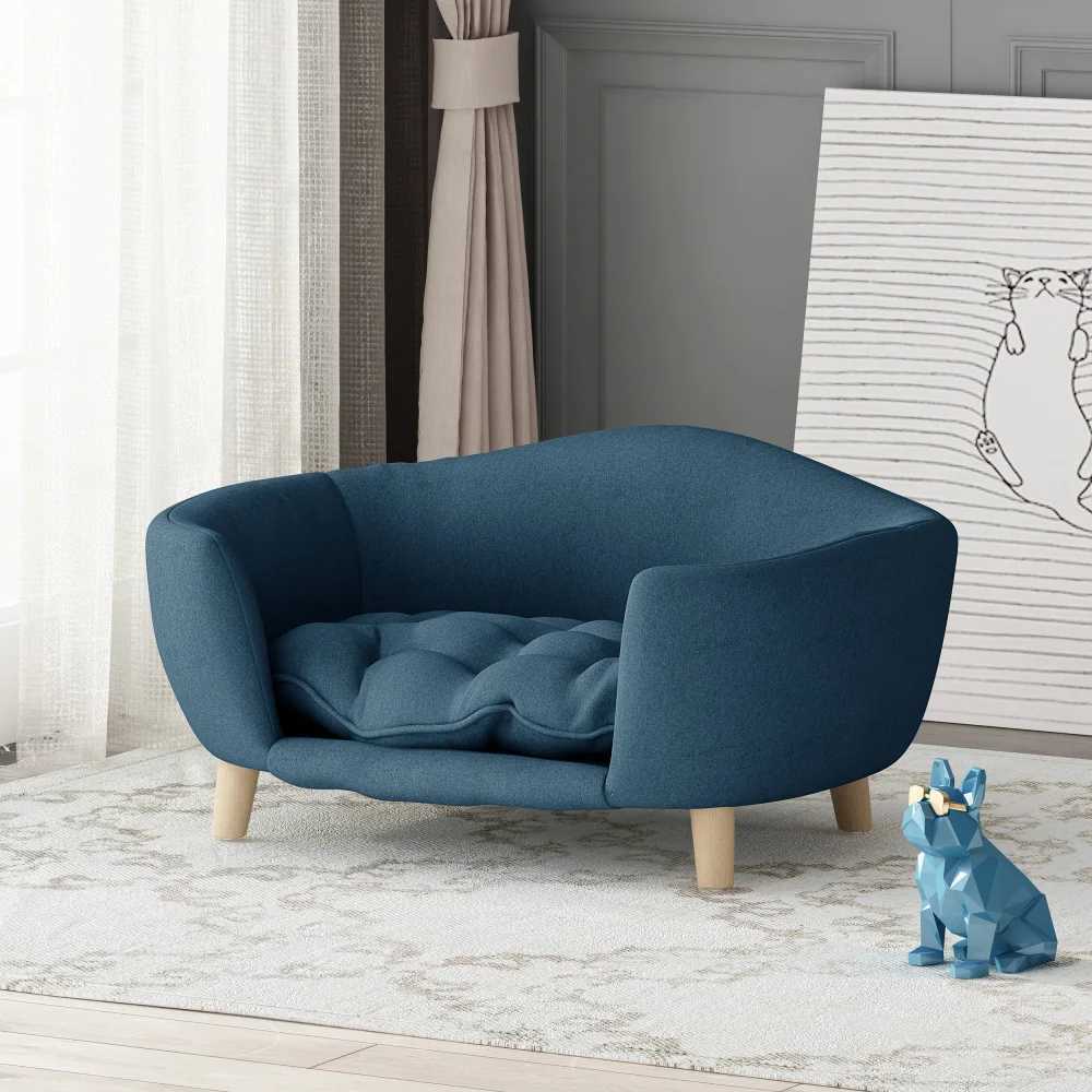Dog bed luxury leather dog sofa with detachable and washable mat pet outdoor furniture X250412