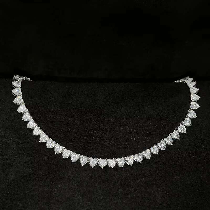 Cheapest Price Hip Hop 925 Sterling Silver 3mm 4mm 5mm 6mm Moissanites Diamond Necklace Tennis Chain