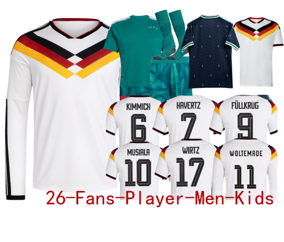 2026-2027 German National Football Team New Jersey, Musiala Havertz, Men's and Children's Set, Goalkeeper (Evenly Shaped)