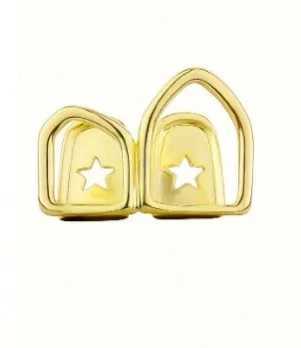 Hip Hop Hollow Heart Teeth Grillz Womens Gold Everyday Wearable Teeth Jewelry Teeth Grillz W250412