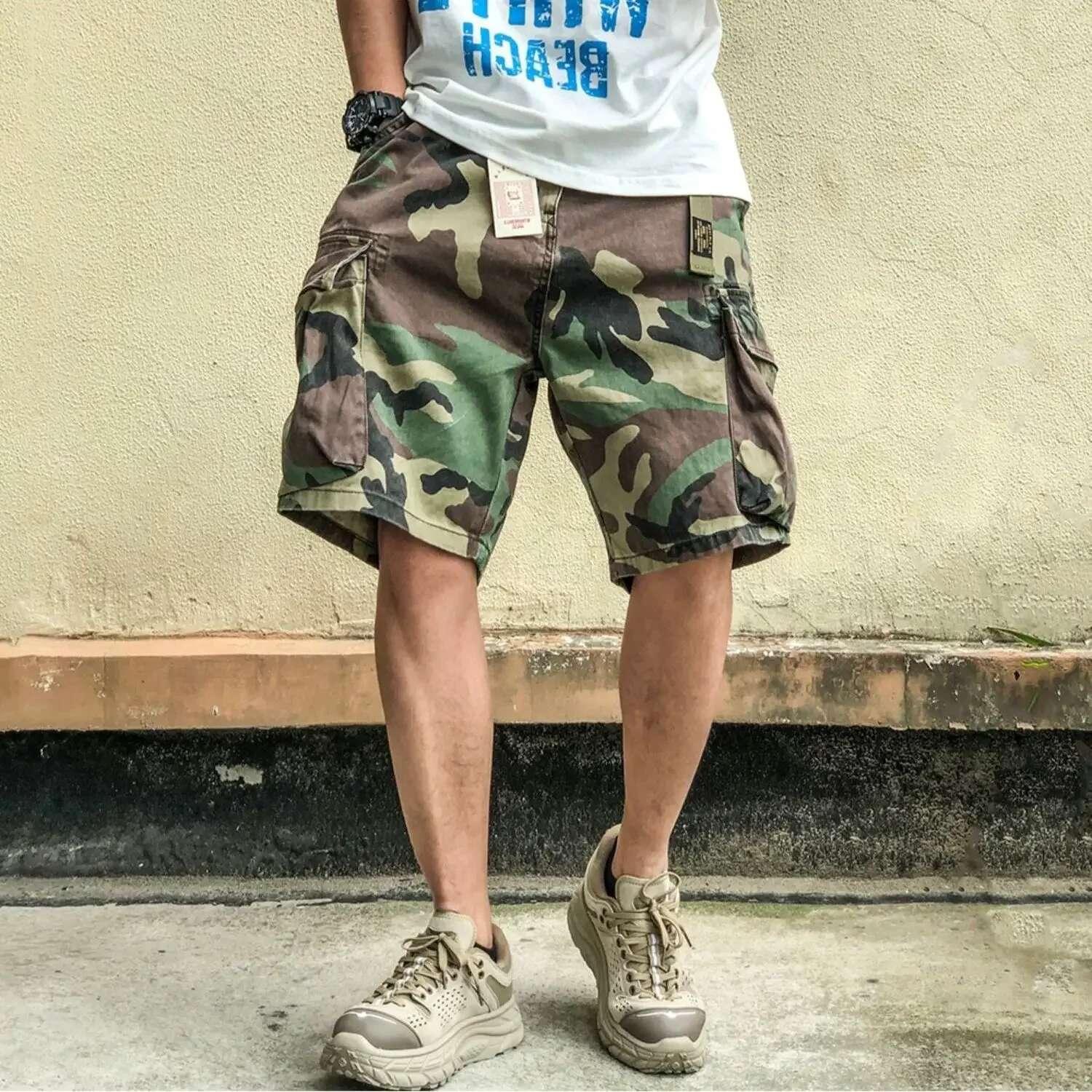 2024 Summer Men's Cargo Bermuda Cotton High Quality Hot Sale Army Multi-pocket Casual Male's Outdoor Shorts T80