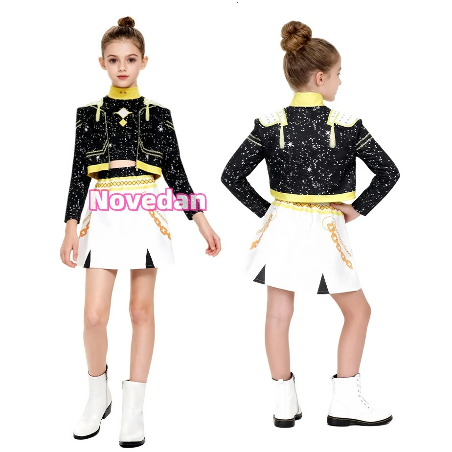 Kids KPop Demon Hunters Zoey Mira Rumi Cosplay Costume Huntrix Fancy Dress For Girls Child Halloween Carnival Birthday Party251112