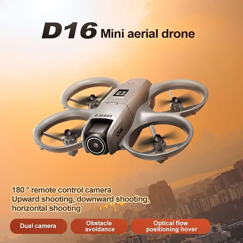 D16 SEREE 4K Adultos 2.4G Wifi Fpv Dual High-Definition Cameras Endurance Optical Flow Positioning LED Drone, Remote Control RC Quadcopter 360 ° 3D Fl