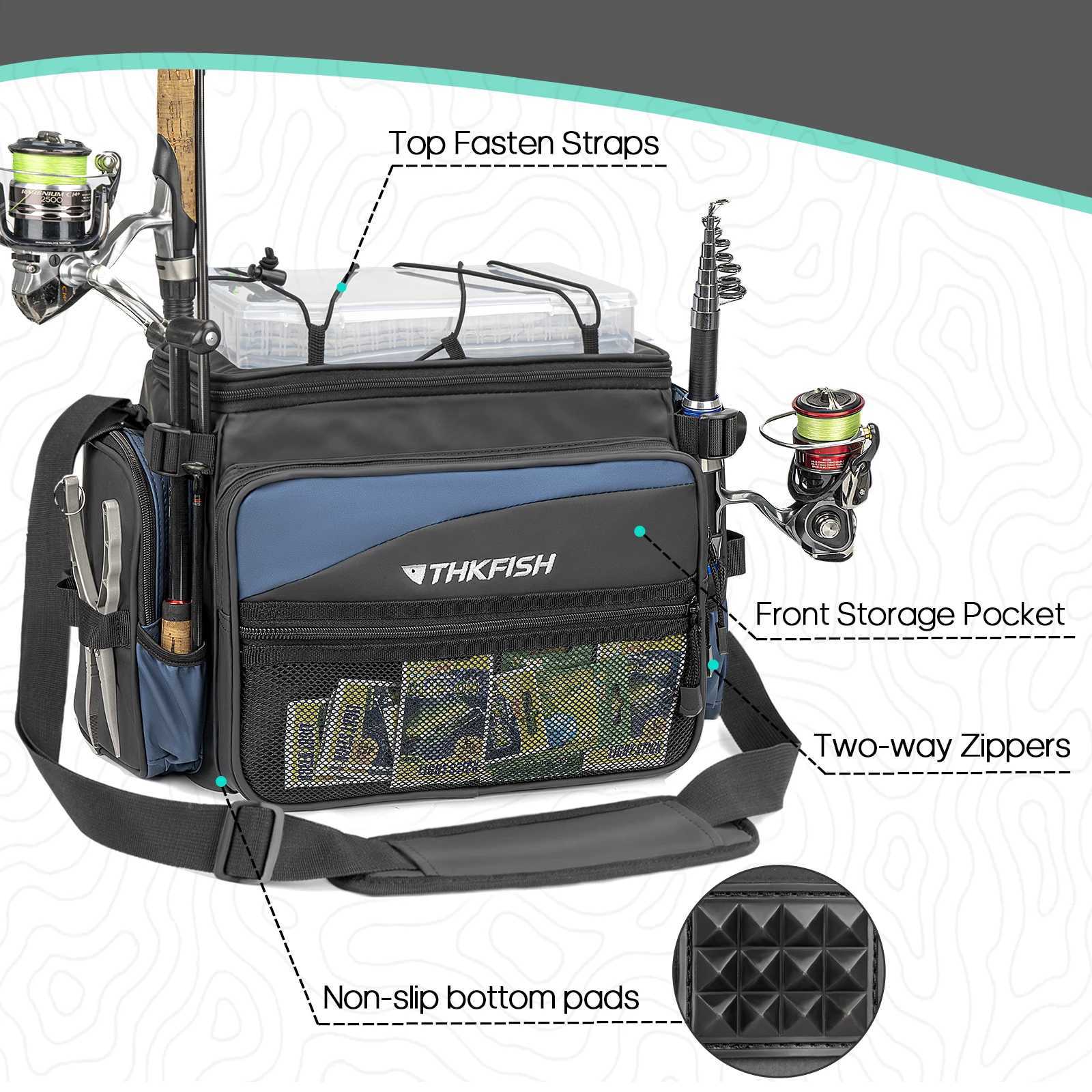 Fishing Tackle Bag PVC Waterproof Fishing One Shoulder Bags Packs Multifunctional Fishing Lures Storage Bags Z250411