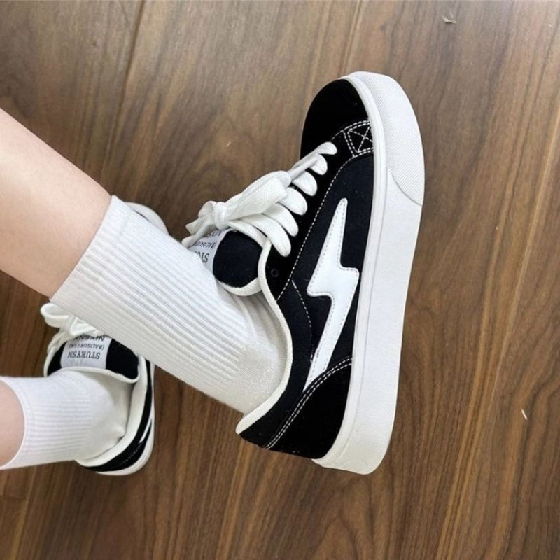 Viral Instagram Retro Skate Shoes - Korean Fashion Breathable Platform Sneakers, Comfortable Unisex Streetwear