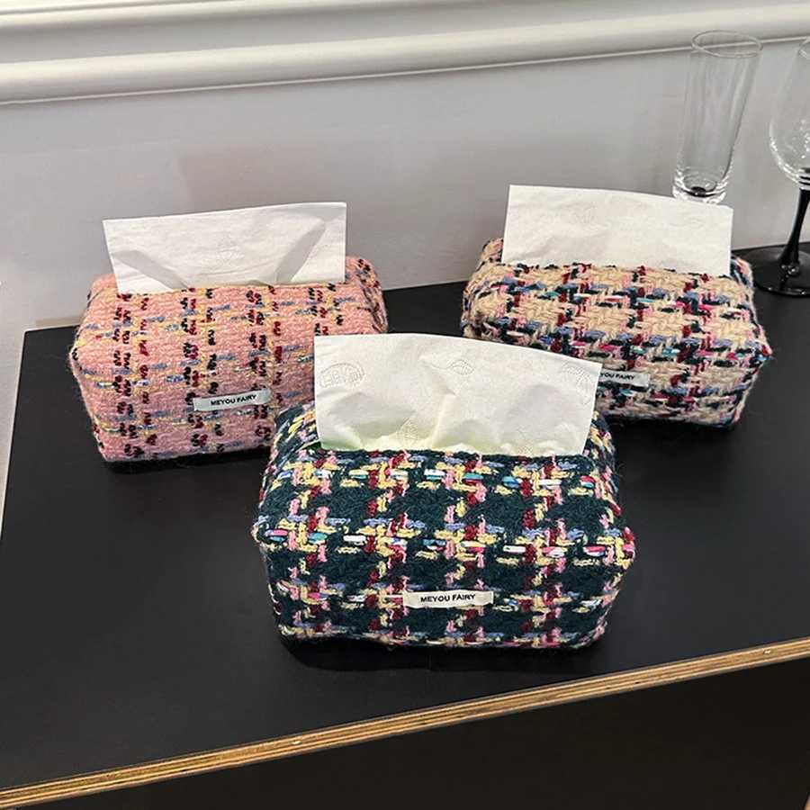 Nordic Tissue Box Cloth Art Simple Living Ro Paper Holder Desktop Napkin Box He Use Y251112