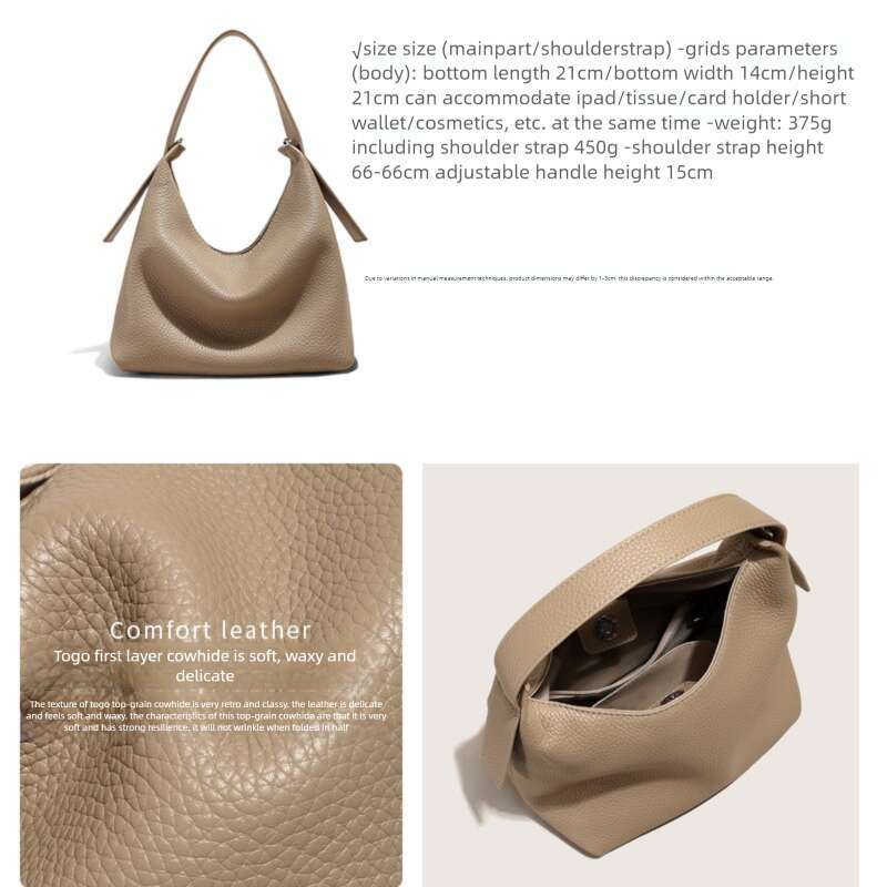 LuxuryBag Designer Genuine Leather Women's Cross Body Bag New Top Cowhide Pillow High-end Satchel Commuter Versatile Shoulder Bags