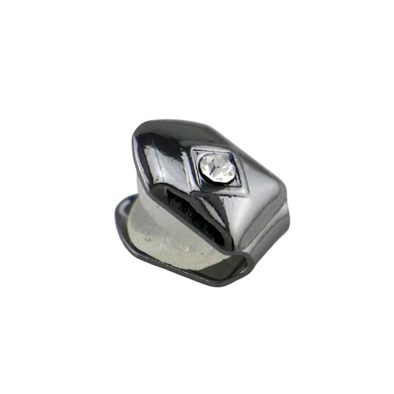 Single Hip Hop Teeth Grilz Fashion Rhinestone Gold Silver Removable Grill Dental Mouth Punk Tooth Hat Party Jewelry W250412