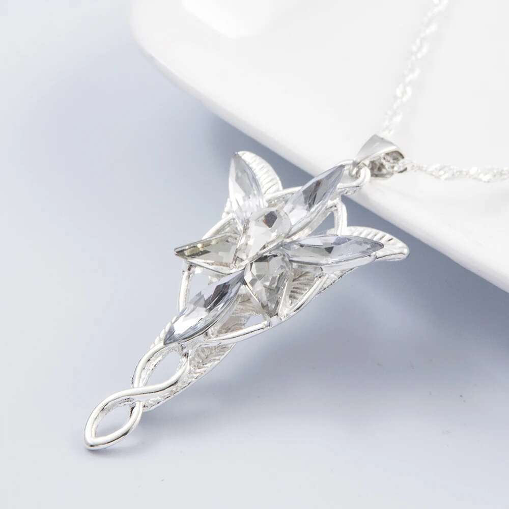 Movie Lord Of The Rings Elf Princess Yavin Twilight Star Crystal Pendant Women's Necklace Jewelry Gift
