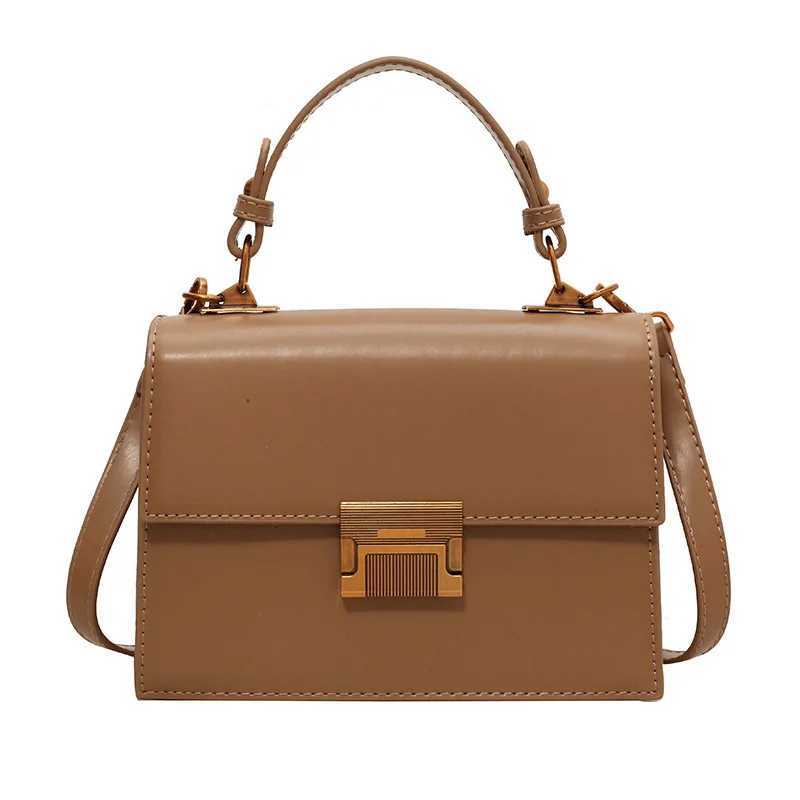 Ladies New Versatile Crossbody Bag Fashion Solid Color Flip Up Handheld Bag Women PU Leather Single Shoulder Small Square BagT2511112