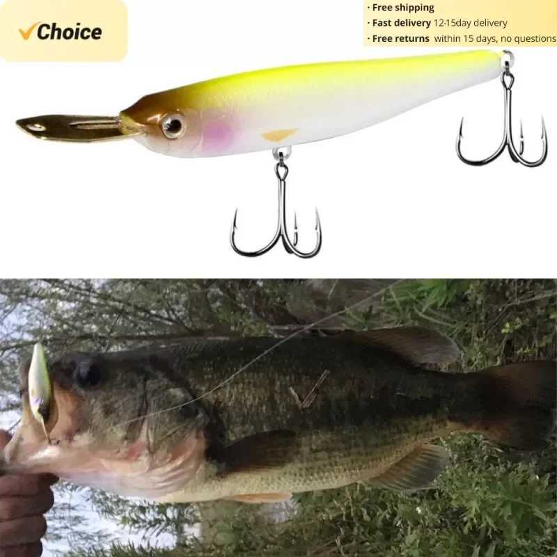 TSUYOKI Sinking Pencil Lure Riser bait 007R Metal Lip Wobbler Bass Jerkbait Minnow Wobbler illex Riserbait 007R Lure Z250411