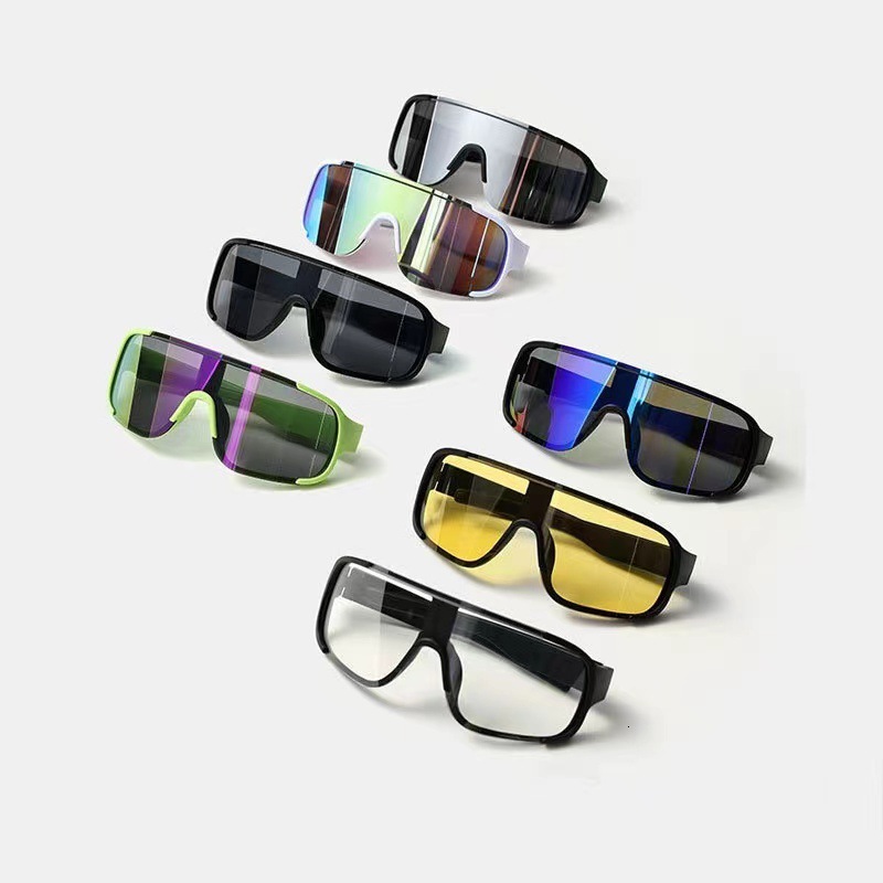 Fashionable boys' girls' sports sunglasses, large frame ski goggles, outdoor windproof, sand proof, and UV resistant children's cycg go