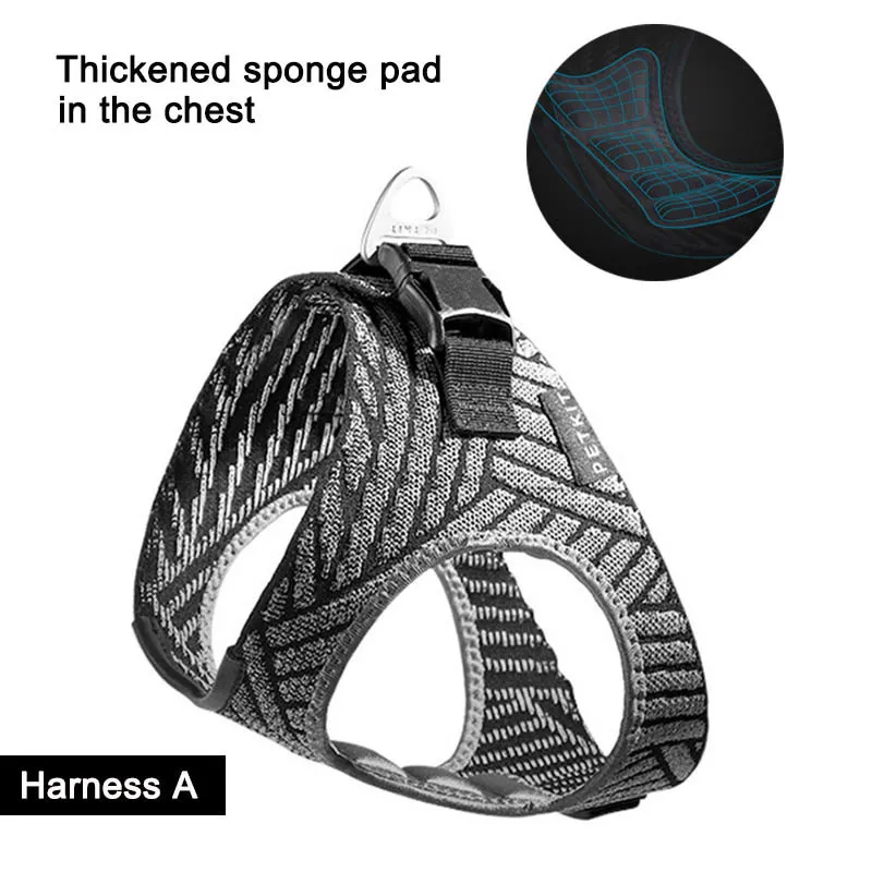 Soft Pet Dog Vest Harness Breathable Outdoor Padded Dog Harness Vest Adjustable For Puppy Small Medium Dogs