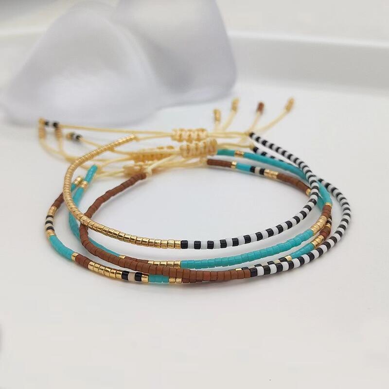 Boho Chic Stackable Beaded Bracelets Set