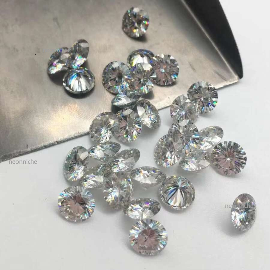 Loose Moissanite 1Carat D Color 6.5mm Diameter VVS1 Clear Eent Cut 6A Quality White GRA Certificate DIY Jewelry