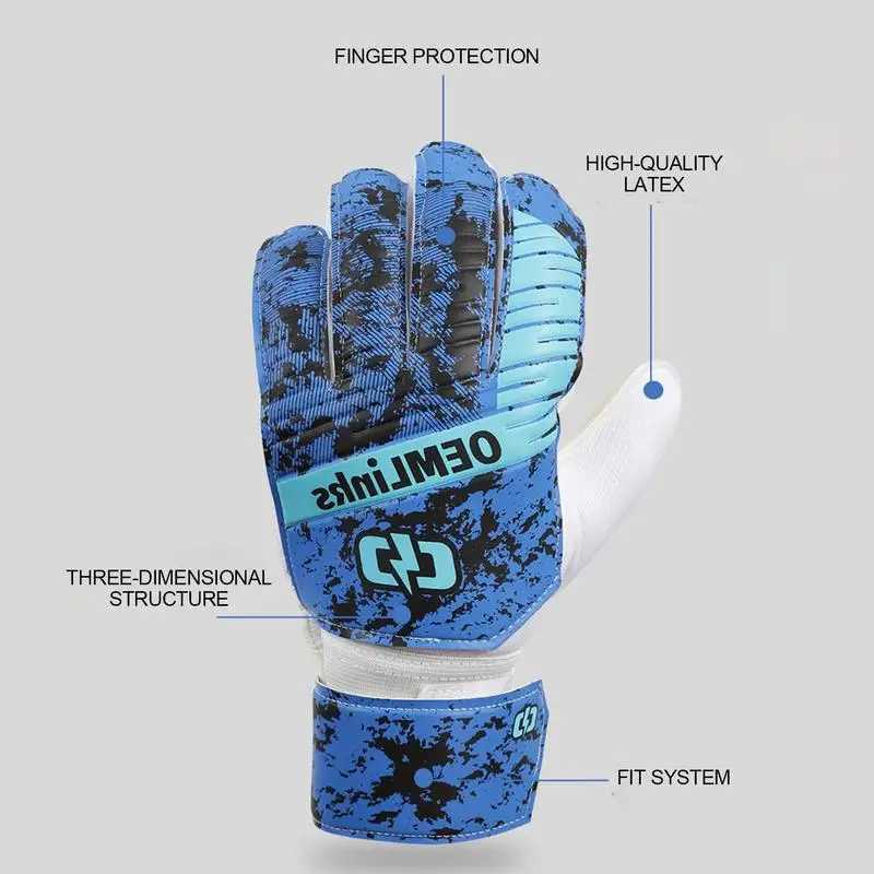 Professional goalkeeper gloves football glove accessories palm training latex football gloves with strong grip size 6-10XJ250412