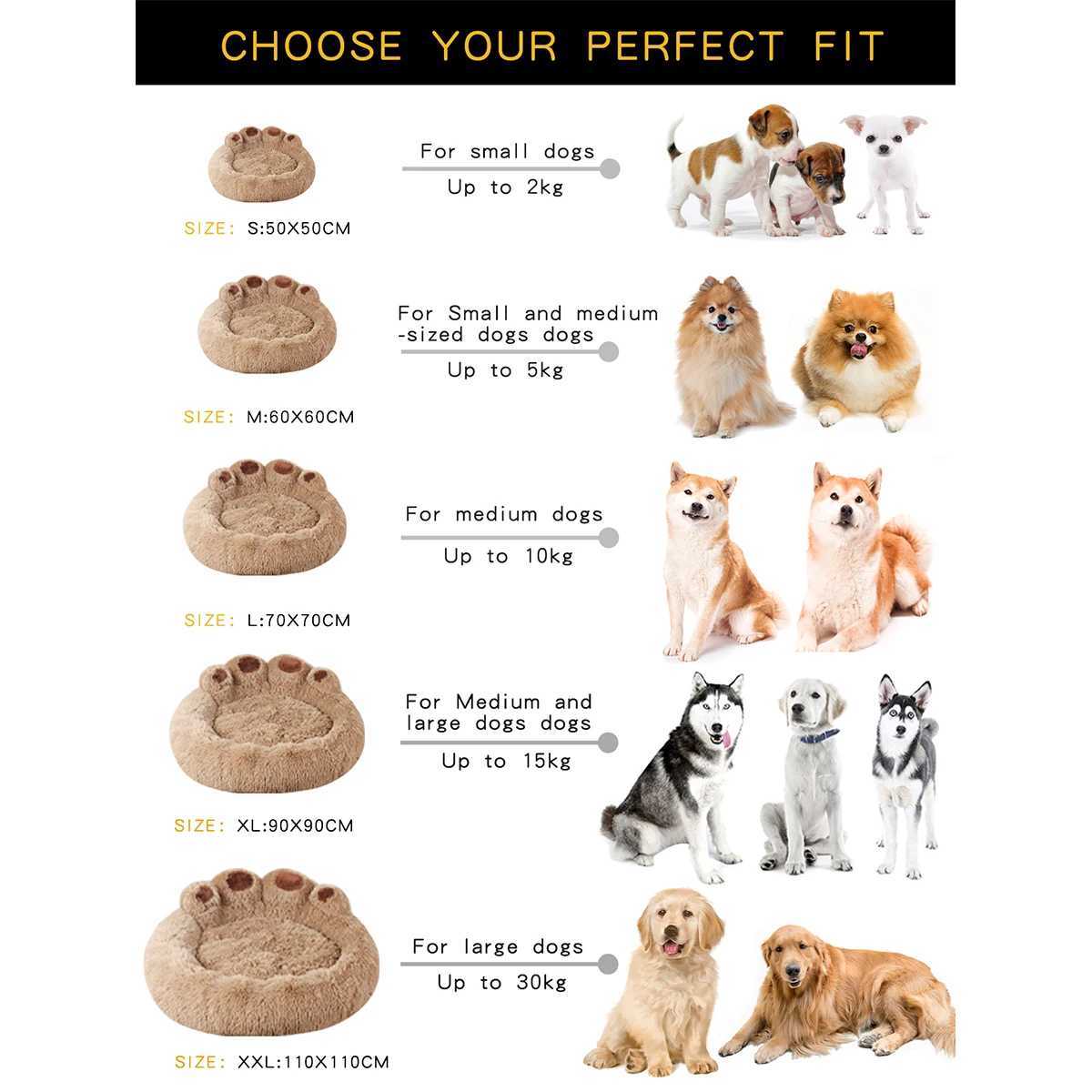 Furry dog bed plush dog house accessories pet products large dog bed sofa basket small pad cat pad small dog pet X250412