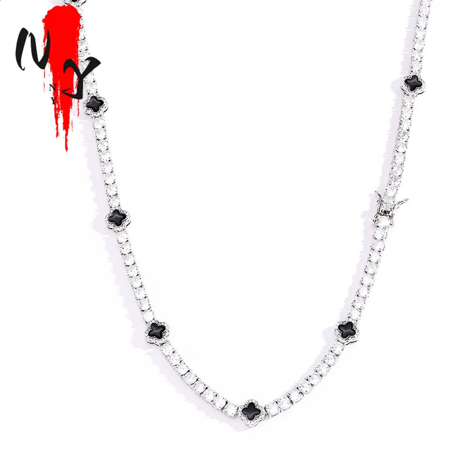 NY Fashion Dainty Tennis Chain Gold/Silver Galvanized Zircon Necklace Hip Hop Jewelry Mens Party Gift 250409