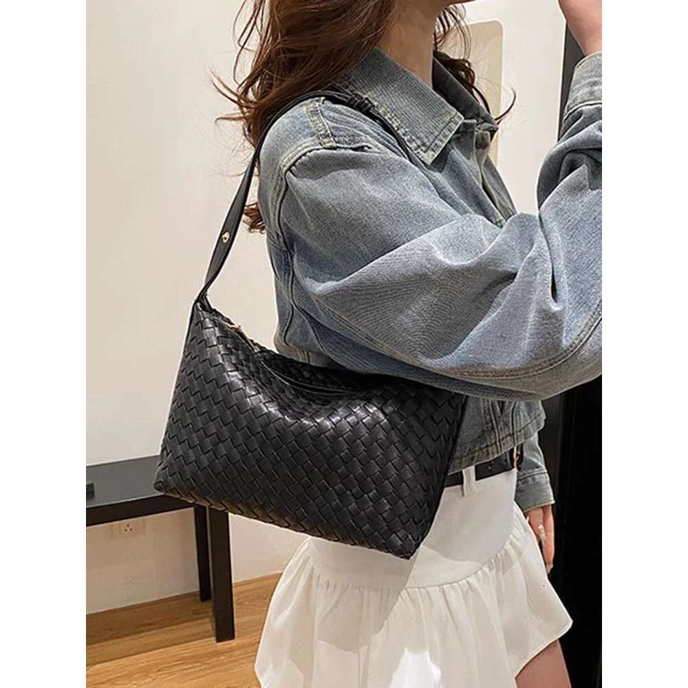 Lizzytsu Vintage Design Woven Women Korean Easymatch Shoulder Bags Fashion Streetwear Casual Totes Bag