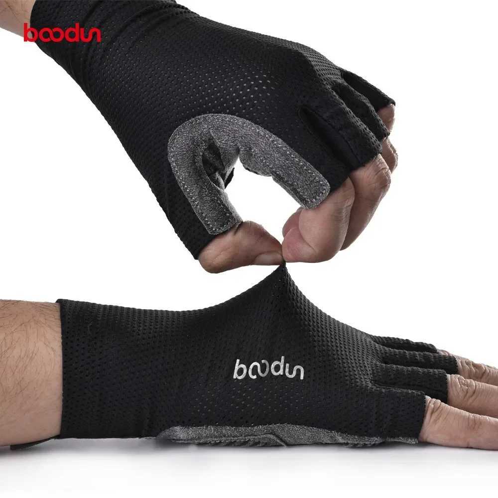 BOODUN 5 Colors Men Women Cycling Gloves Breathable Anti-shock Summer Sport Half Finger Road Bike Gloves Bicycle Racing GlovesC250412