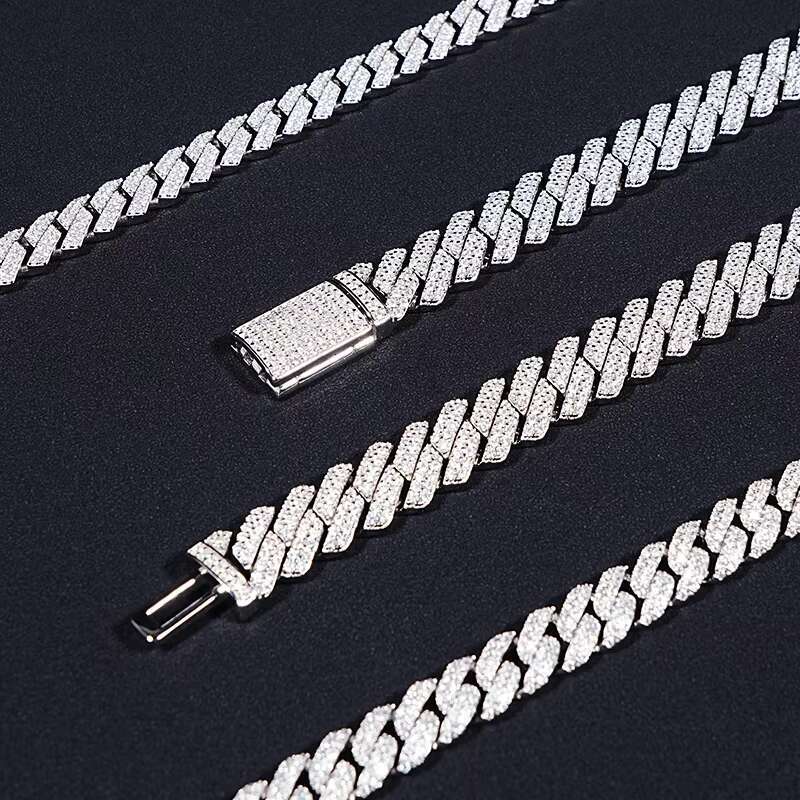 12mm 14mm Miami 10K 14k True Female Laboratory Cuban Chain