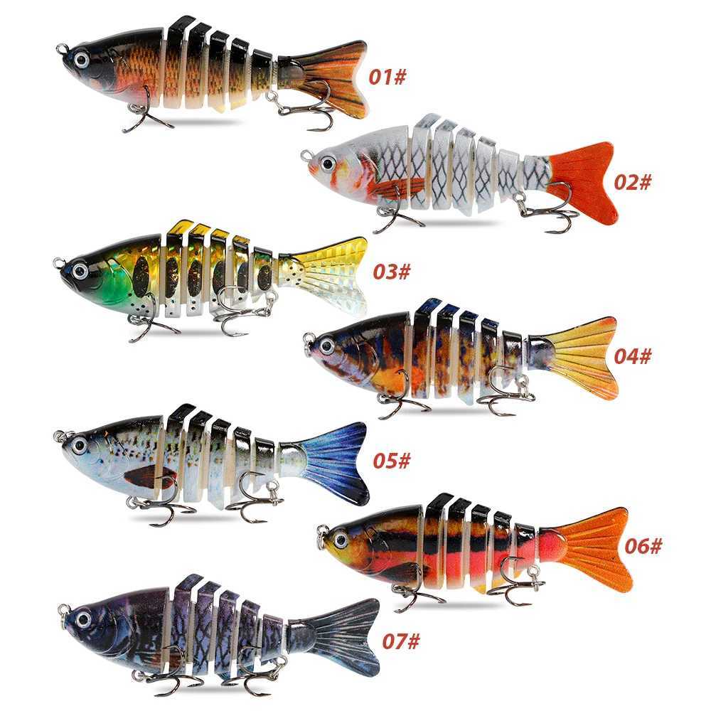 TOLU 15g/10cm Sinking Wobblers Fishing Lures Jointed Crankbait Swimbait 7 Segment Hard Artificial Bait For Fishing Tackle Lure Z250411