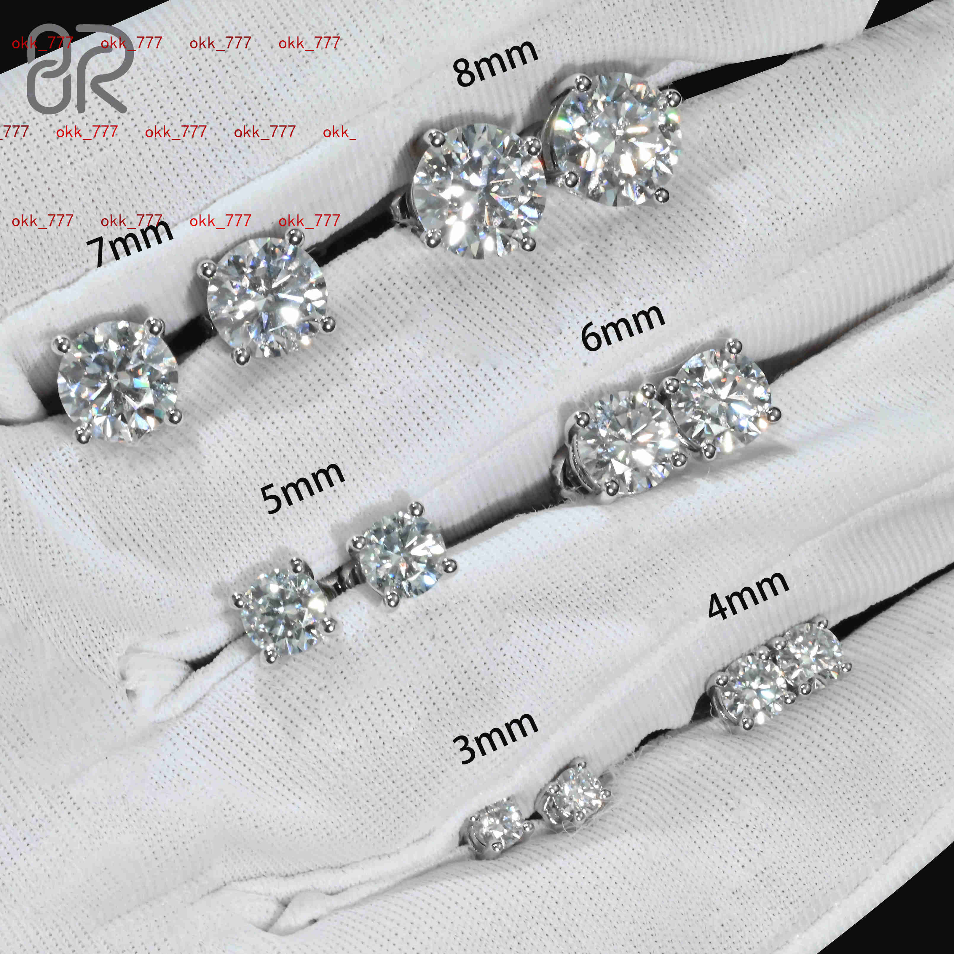 Wholesale VVS Diamond Earring Factory Price 10K 14K 18K Solid Gold Round Cut Screw Back Moissanite Hoop Stud Earrings Men Women