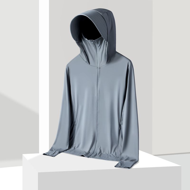 Sunscreen Clothing for Women in Summer Uv Protection Sun Protection Hooded Skin Clothing Thin and Breathable Ice Silk Sunscreen Clothing Fishing Cloth