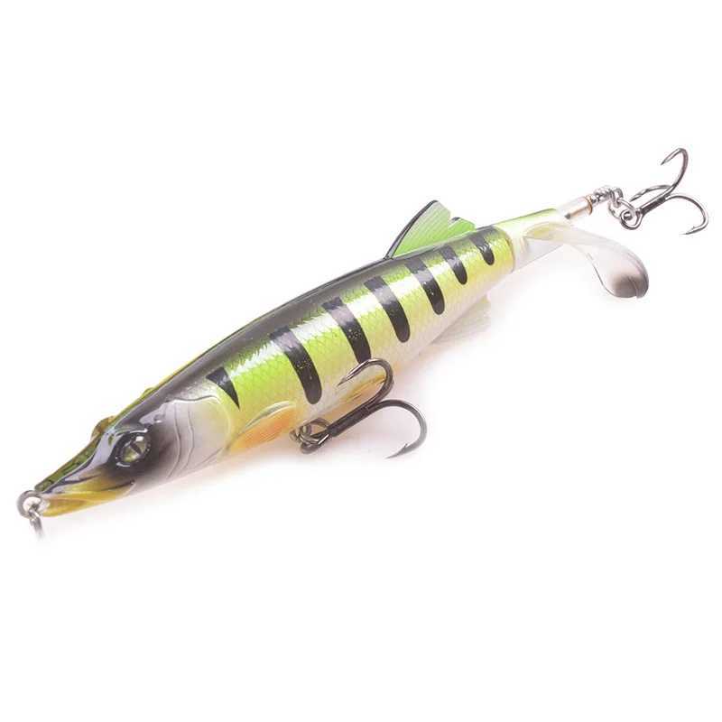 WDAIREN 13cm 16g With Topwater Fishing Lure Artificial Bait Hard Soft Rotating Tail Fishing Tackle Geer Z250411