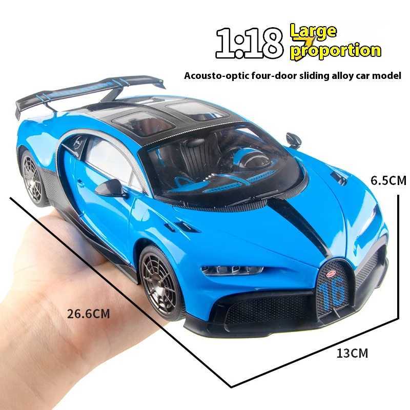 118 Scale Bugatti Chiron Alloy Car Model with Lights Sounds - Ideal Gift for Car Lovers Kids - Authentic L251112
