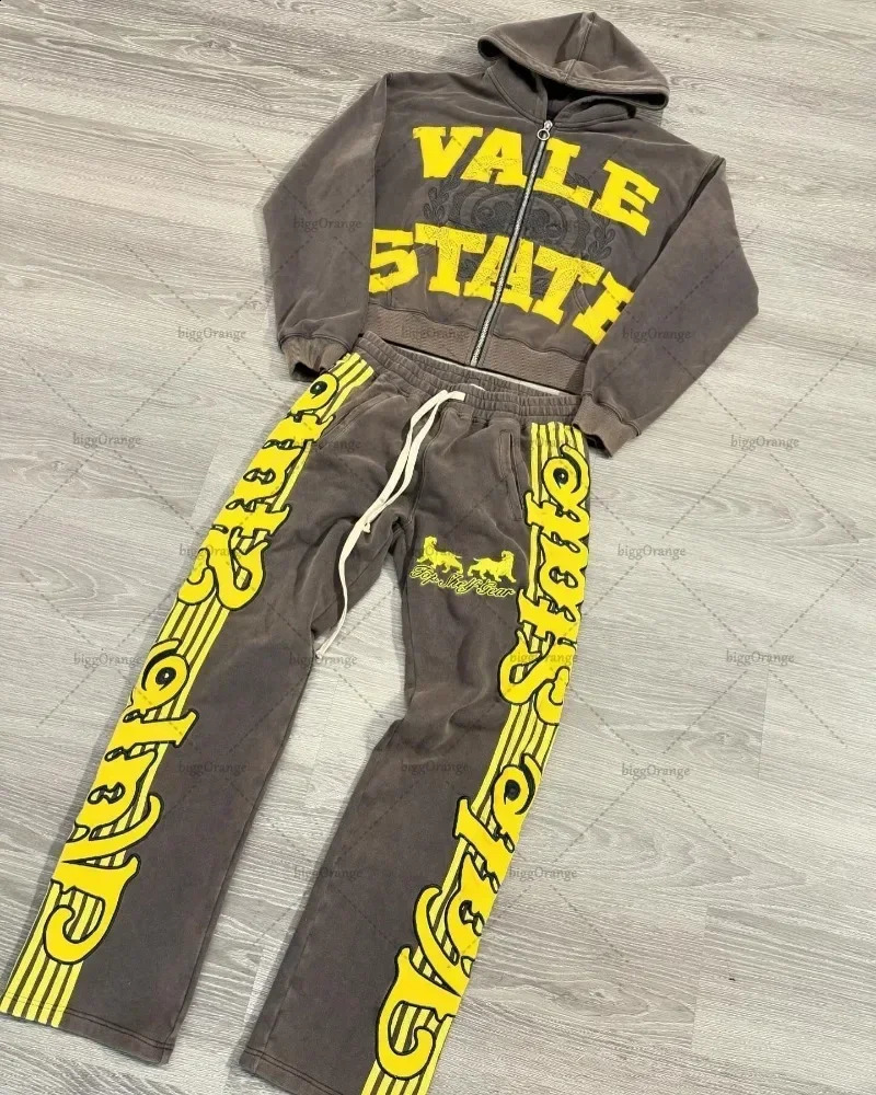 style simple and versatile fashion trendy sweatpants Hip-hop street striped letter print oversized baggy pants for mens 250411