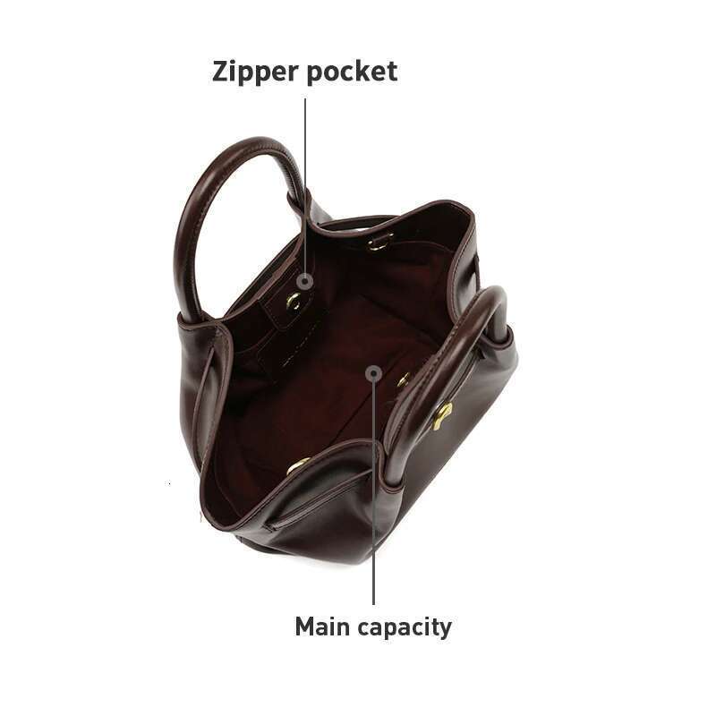 LA FESTIN Leather New Suede Handbag Women's Bags Brand Fashion Shoulder Crossbody Bucket Bag Small Size