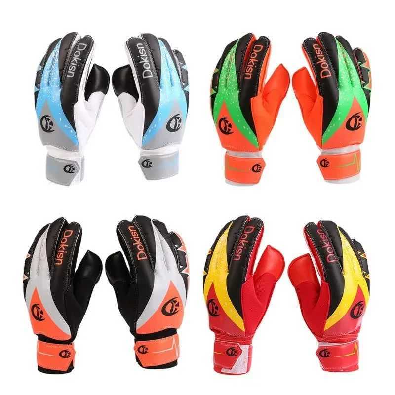 Goalkeeper gloves all finger latex goalkeeper gloves portable anti slip football training gloves football protective equipment for adults and children