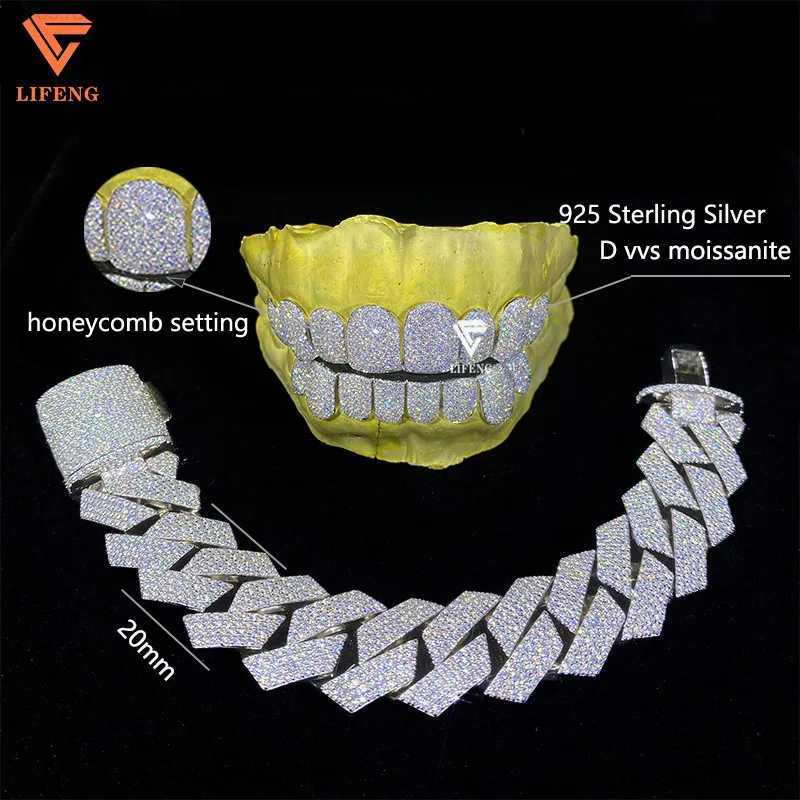 Lifeng Customized Moissanite Brilliant Cut VVS 10k 14k 18k Gold Plated Grillz Shining Silver Brilliant Cut VVS Gold Plated W250412