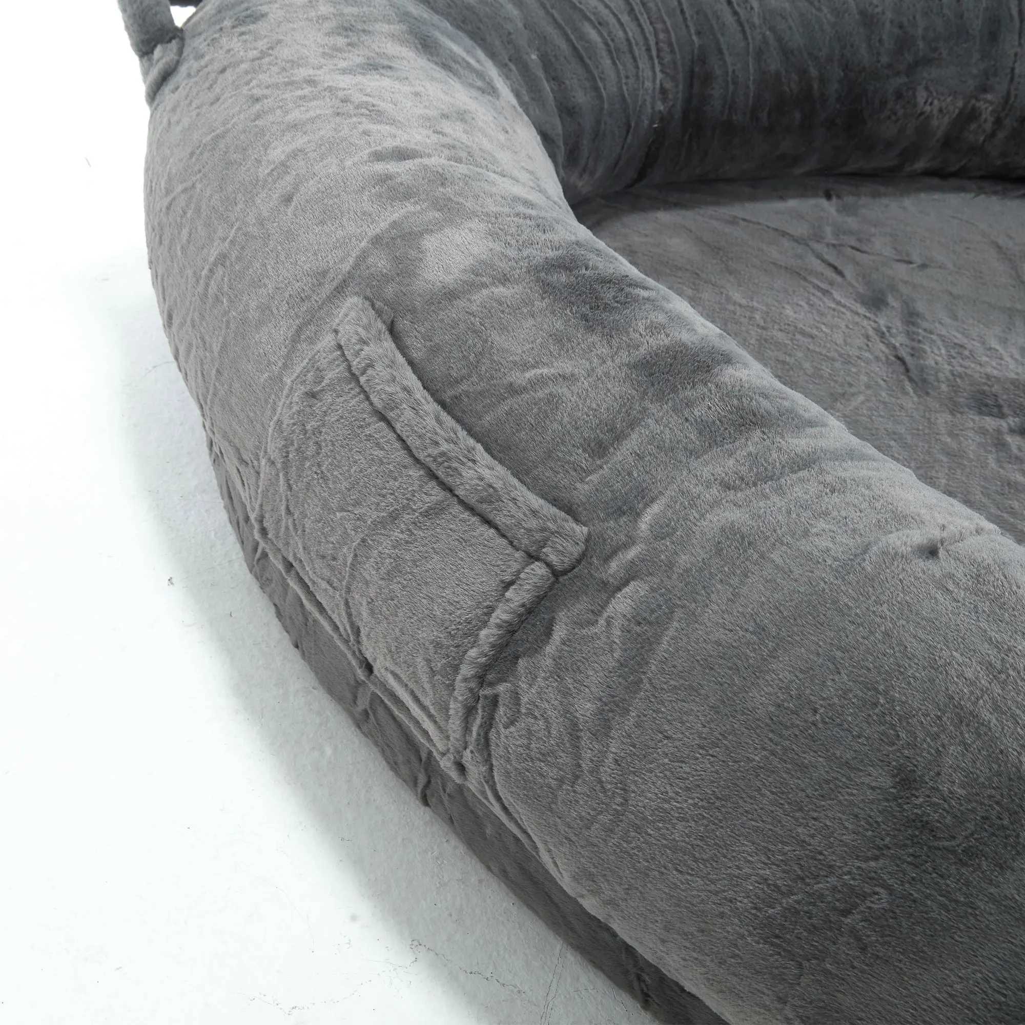 Adult human dog bed giant super memory foam man size pet bed fluffy plush man dog bed with Storag X250412