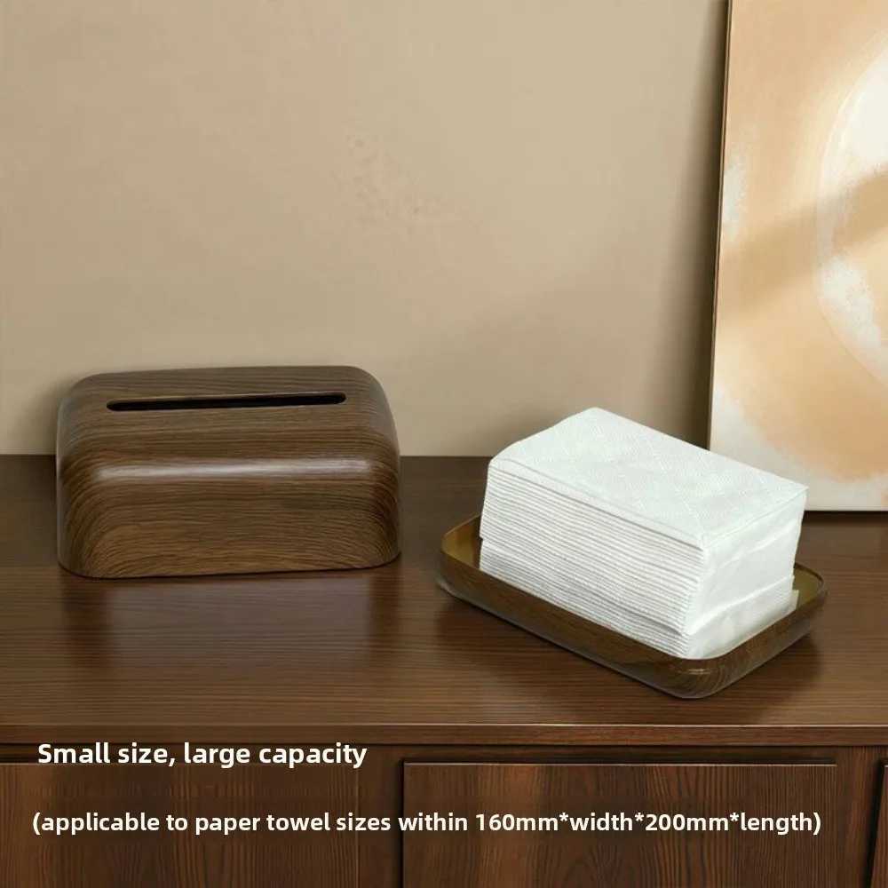 Ins Style Imitation Wood Grain Tissue Box Mti-functional Creative Napkin Paper Case Exquisite Simple Desktop Paper Box Y251112