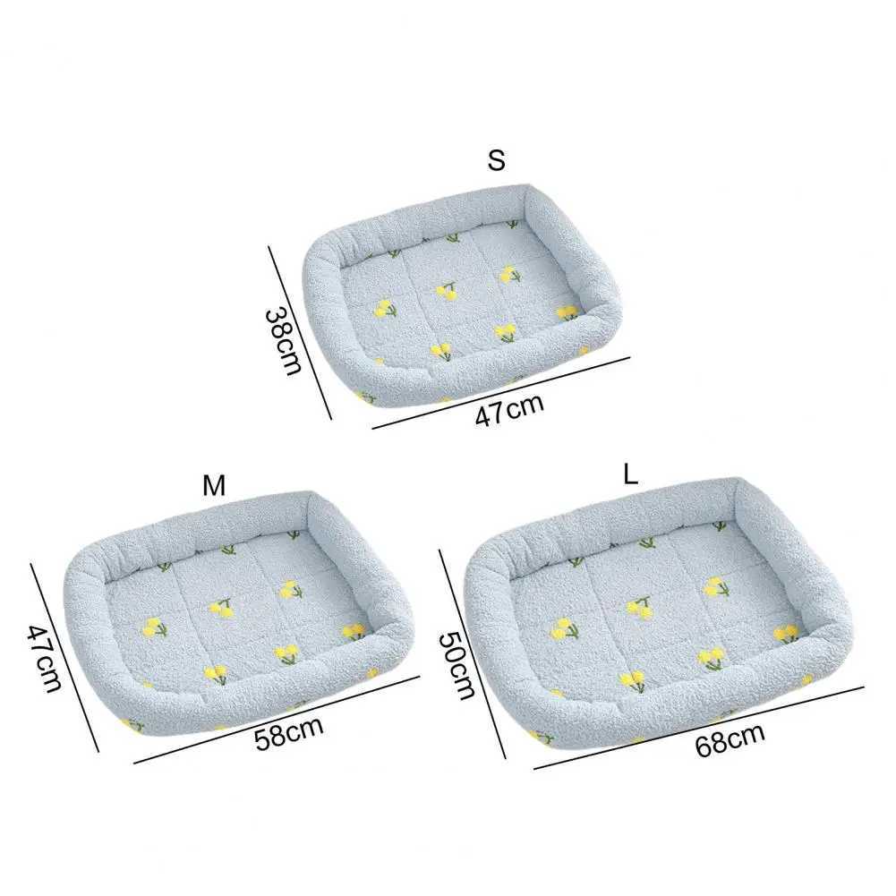 Dog bed thick breathable soft and comfortable kitten mat cute reusable and washable puppy square kennel pet supplies X250412