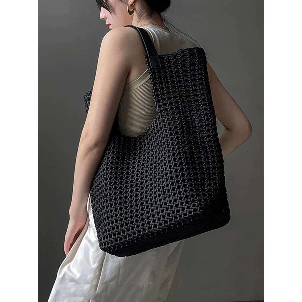 Women's Designer Festa Neoprene Woven Large Women's Bag Tote Bucket Bags Mistress Gift Handbag