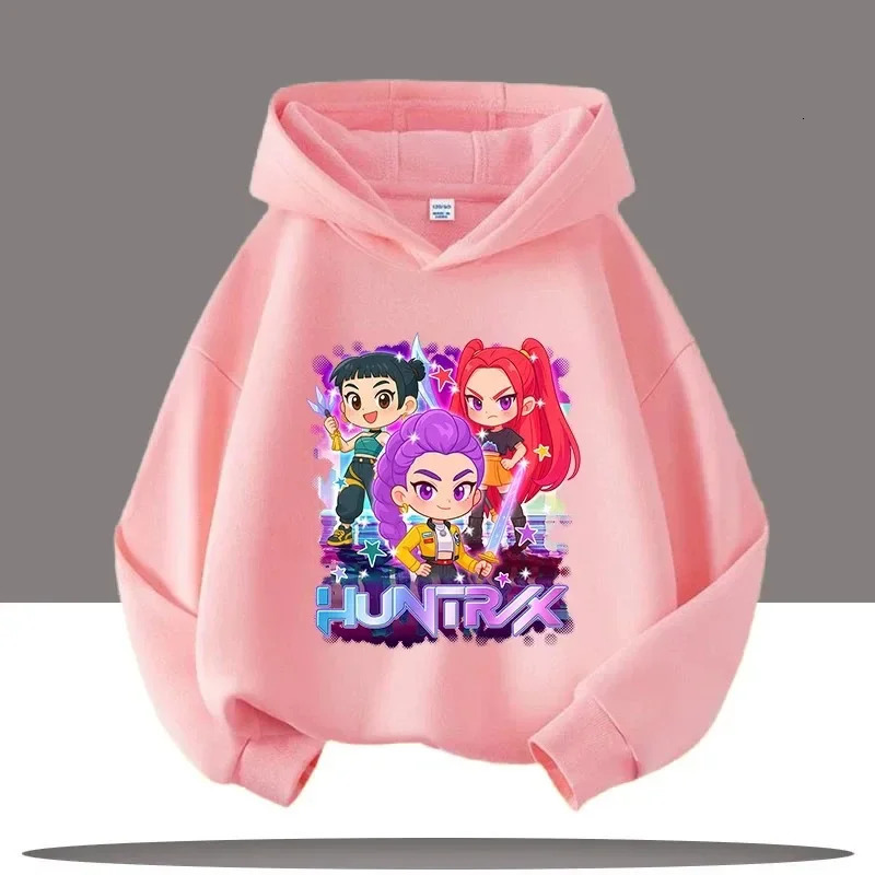 Y2K KPop Demon Hunters Hoodies Girls Boys Rumi KPop Demon Hunters Hoody Autumn Casual Long Childrens Clothing 251111
